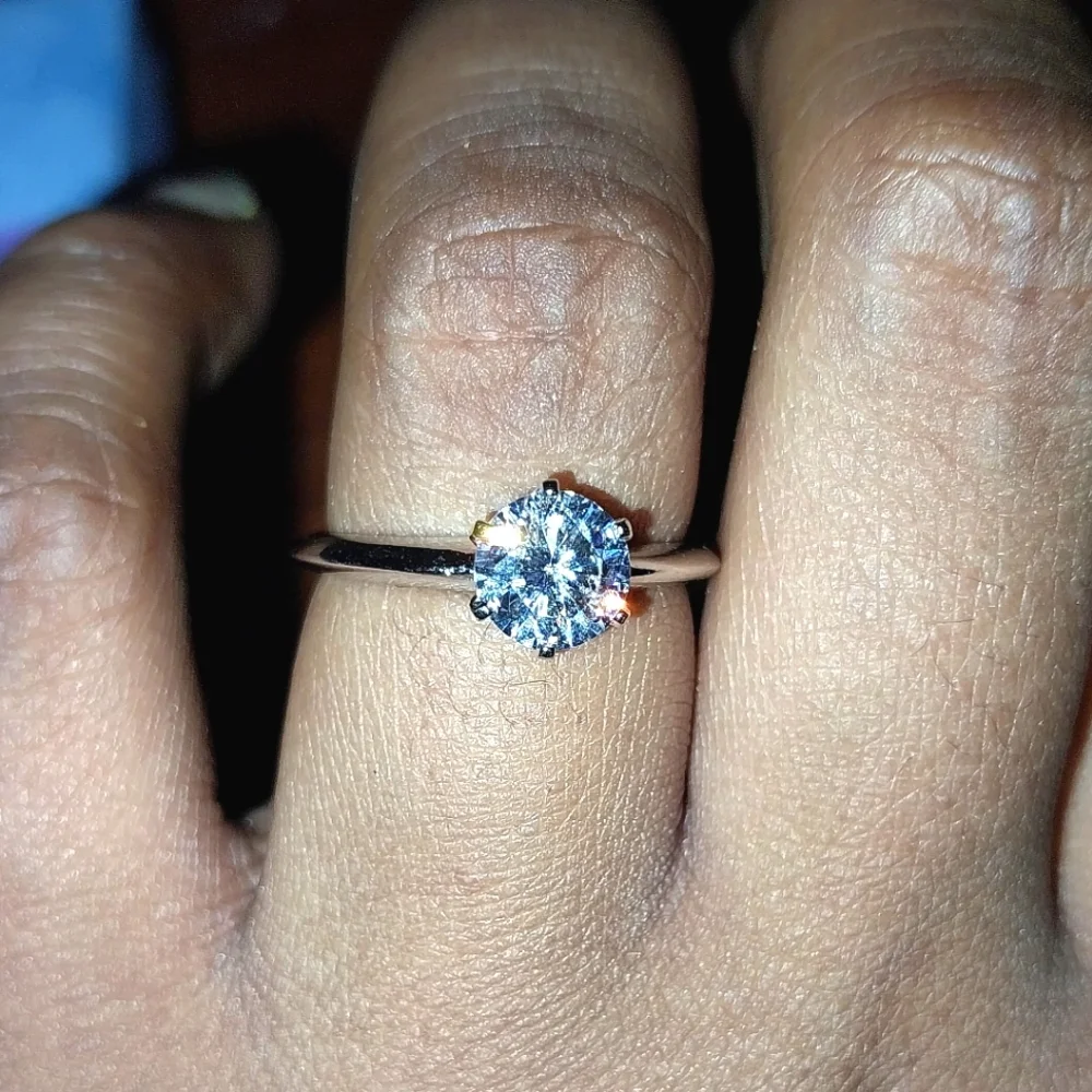925 sterling silver Diamond wedding ring.